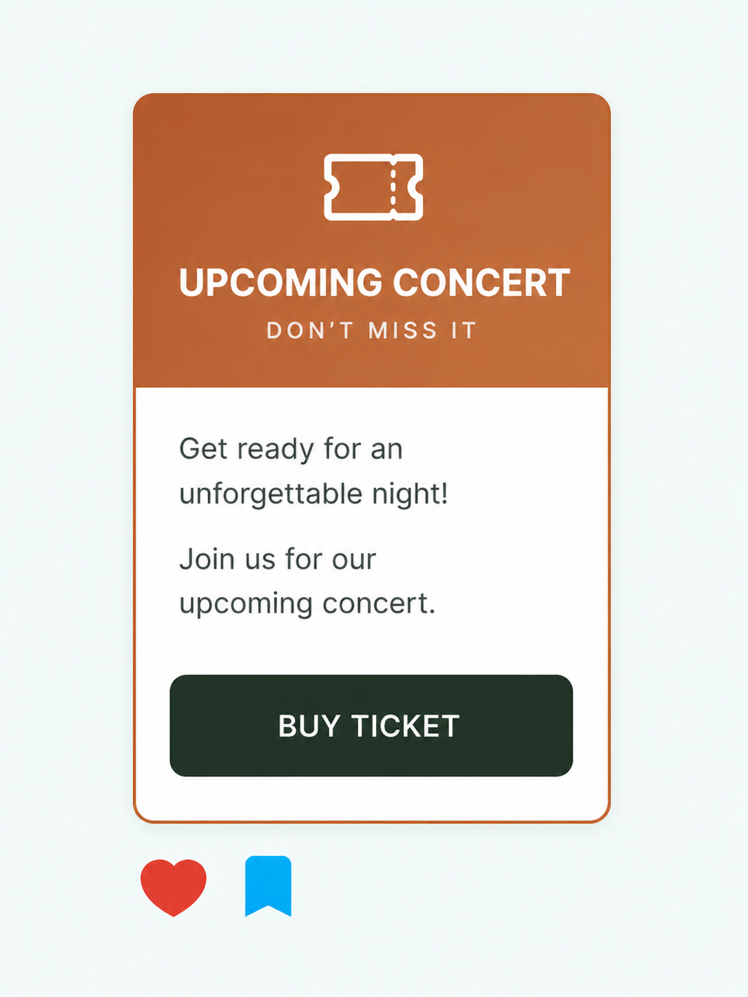 Save and share experience showing content cards visitors can keep and send